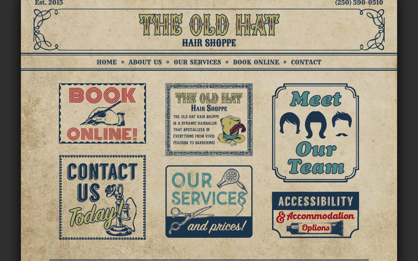 The current homepage
